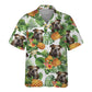 Bulldog AI - Tropical Pattern Hawaiian Shirt