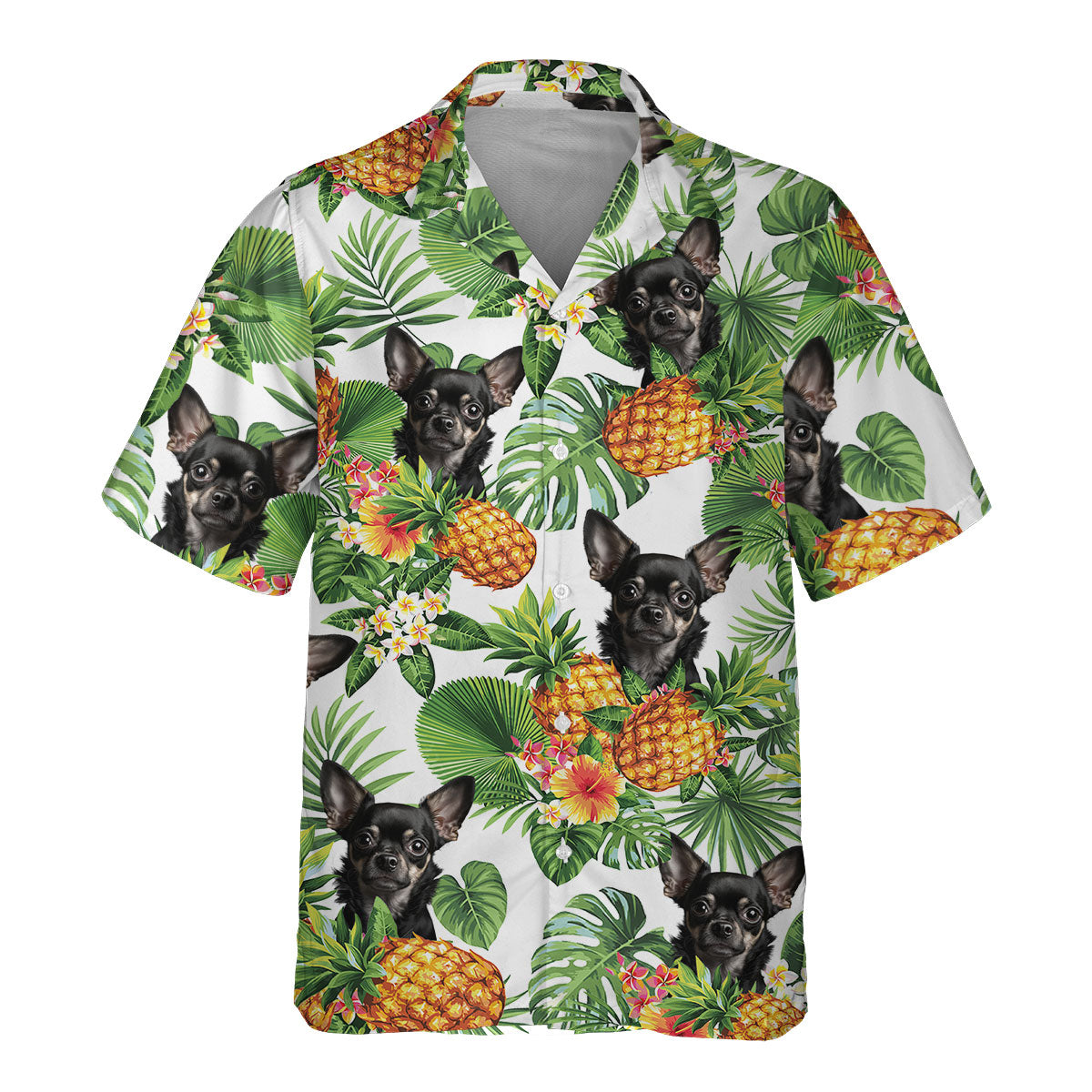 Chihuahua 4 AI - Tropical Pattern Hawaiian Shirt