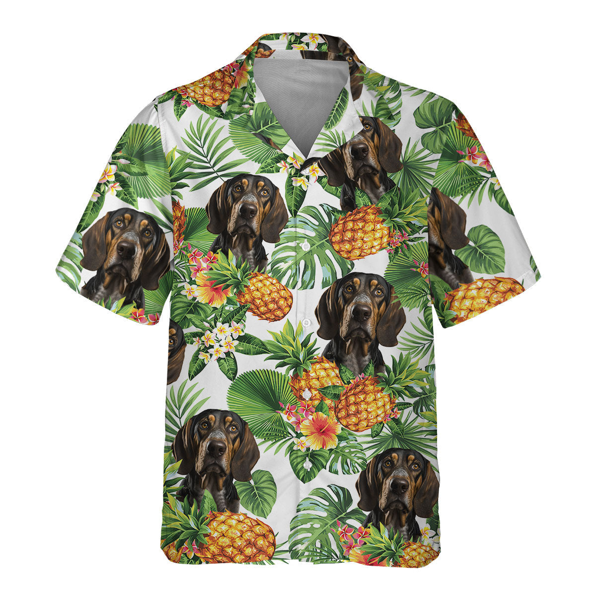 Coonhound AI - Tropical Pattern Hawaiian Shirt