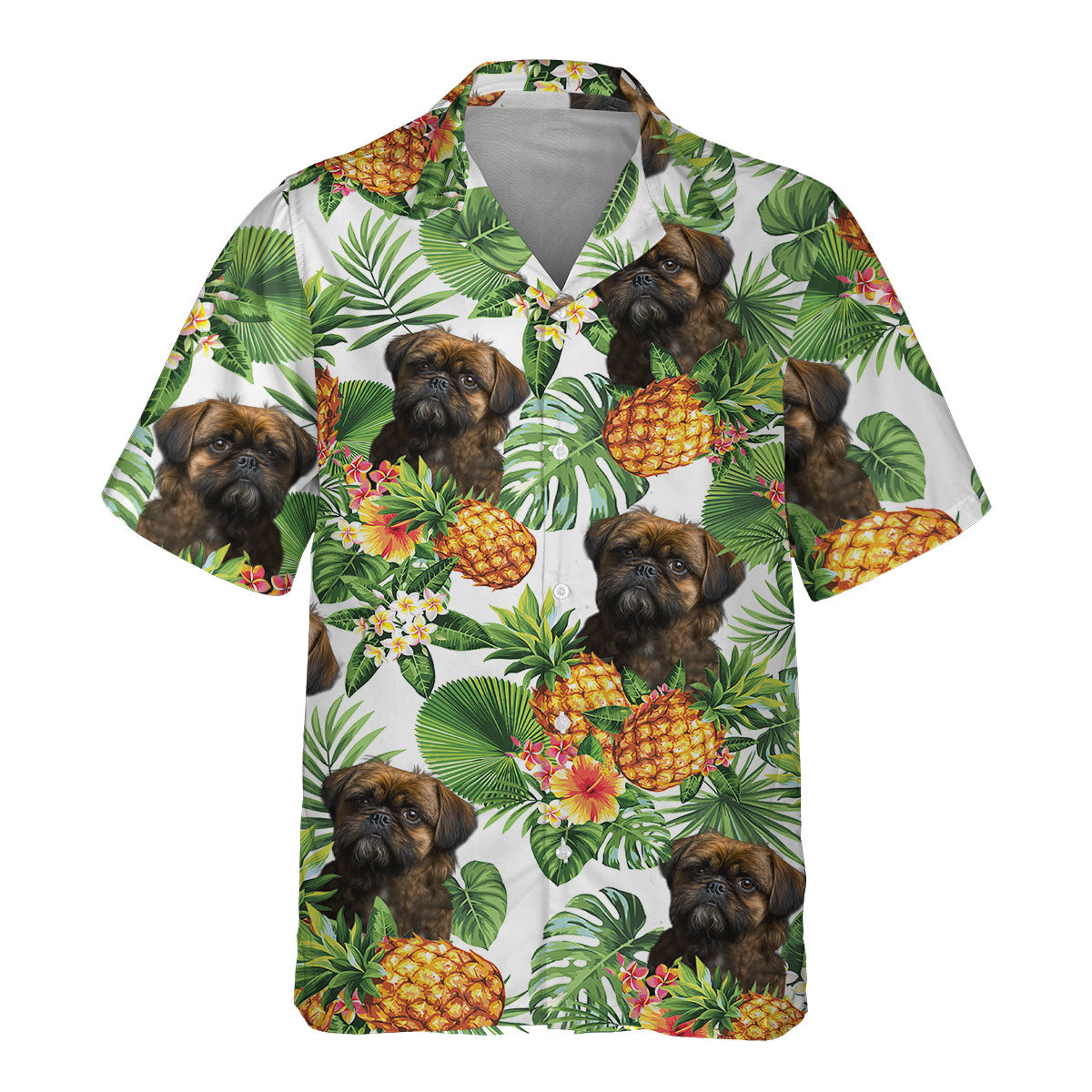 Griffon Brussels AI - Tropical Pattern Hawaiian Shirt