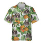 Keeshond - Tropical Pattern Hawaiian Shirt