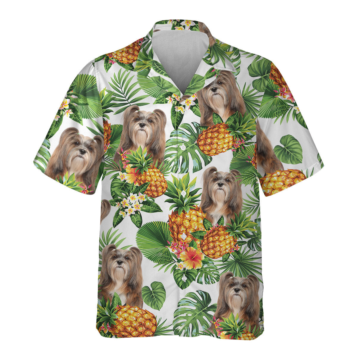 Lhasa Apso - Tropical Pattern Hawaiian Shirt