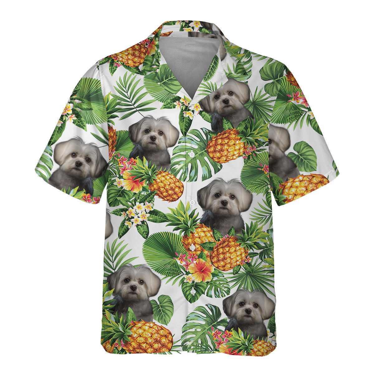 Maltese AI - Tropical Pattern Hawaiian Shirt
