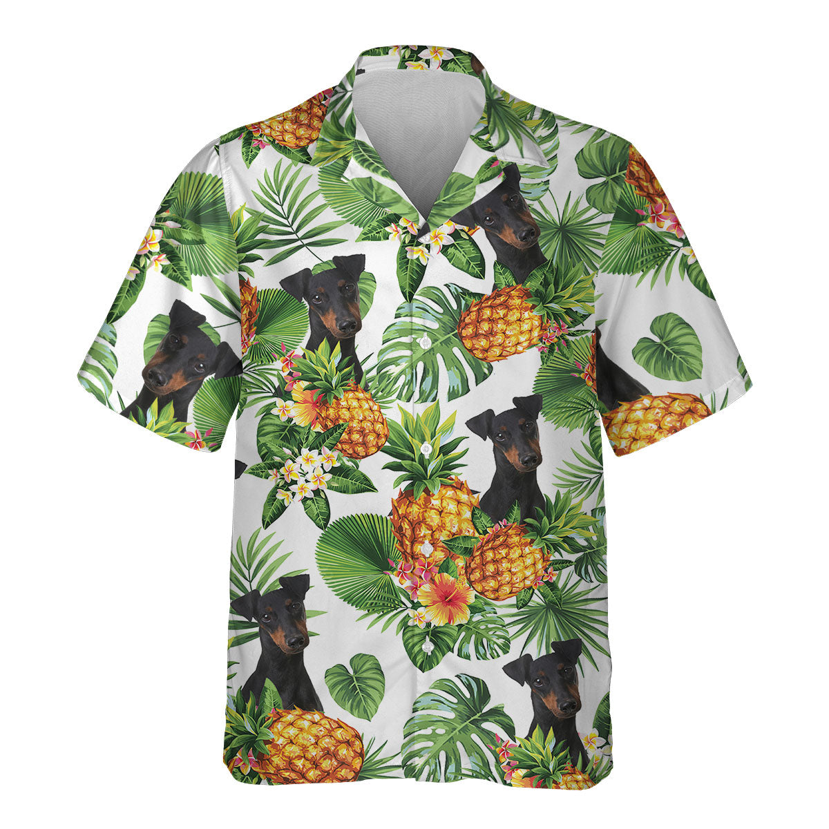 Manchester Terrier - Tropical Pattern Hawaiian Shirt