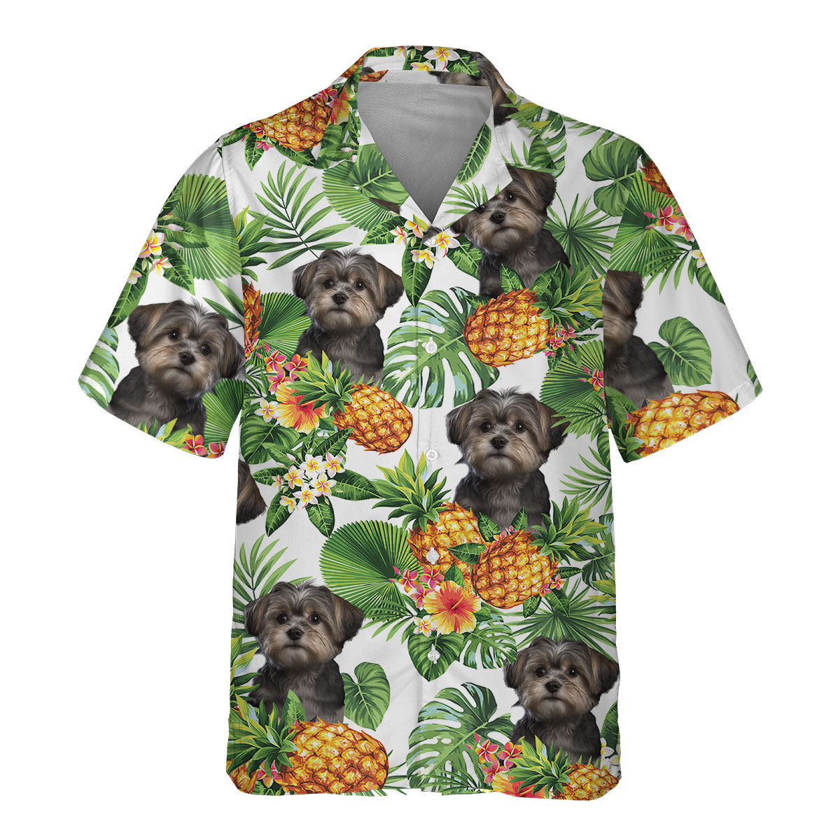Morkie AI - Tropical Pattern Hawaiian Shirt