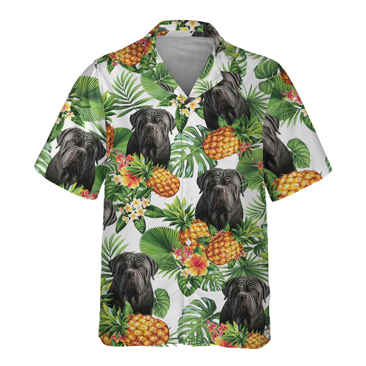 Neapolitan Mastiff AI - Tropical Pattern Hawaiian Shirt