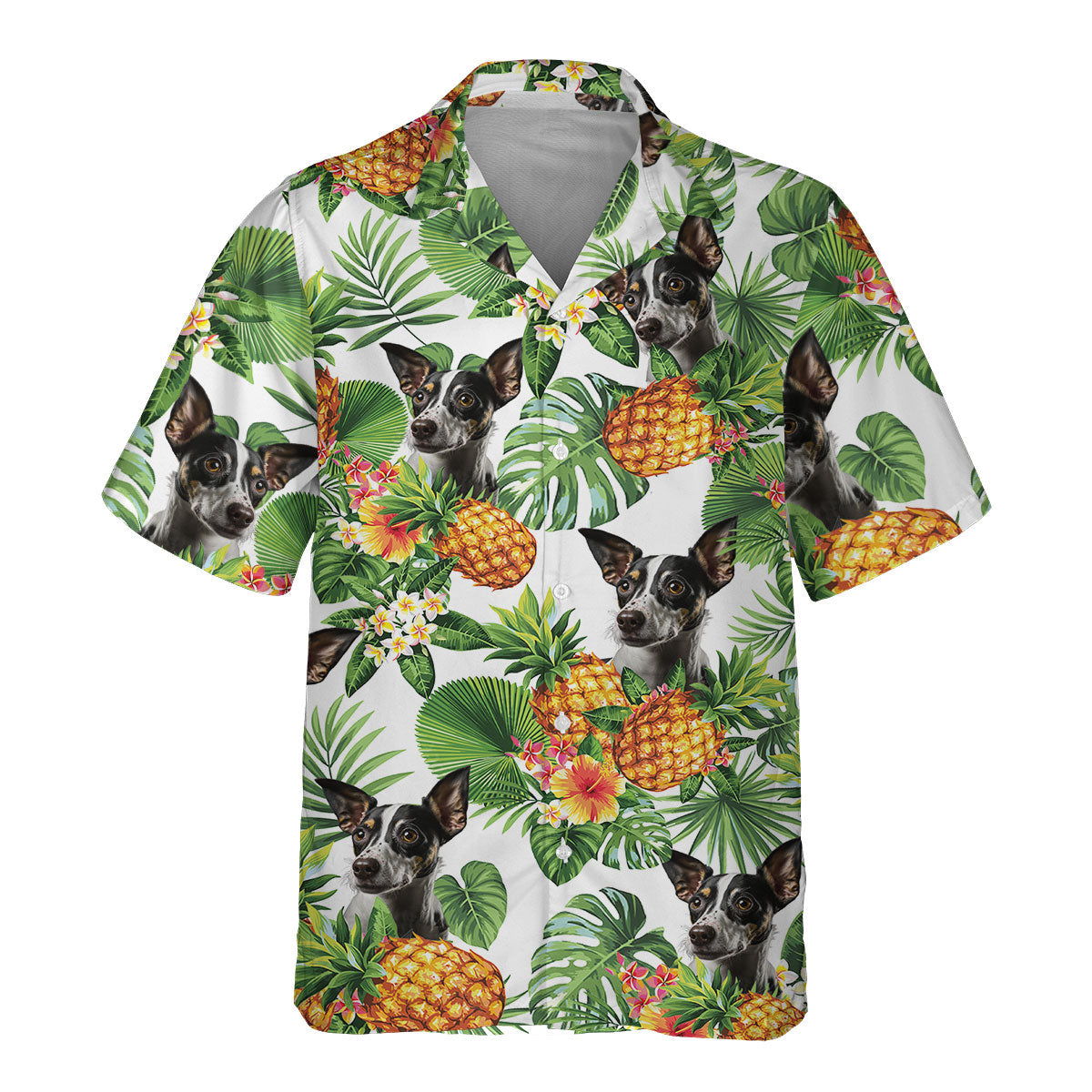 Rat Terrier AI - Tropical Pattern Hawaiian Shirt