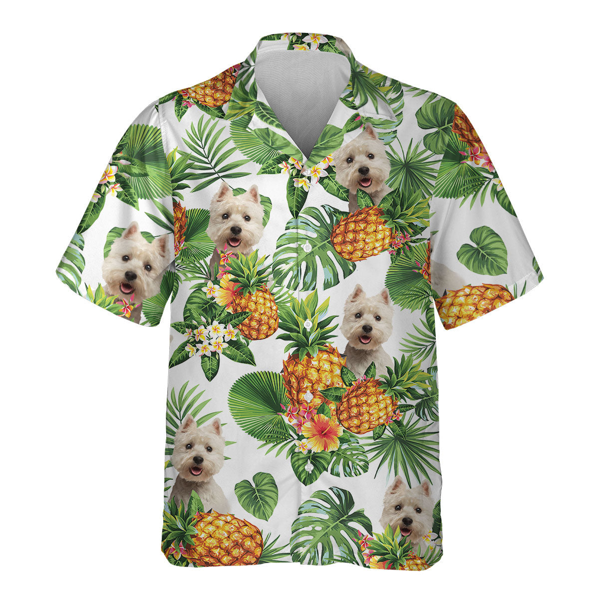 West Highland White Terrier - Tropical Pattern Hawaiian Shirt