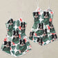 Border Collie Tropical Pattern Sleeveless Romper
