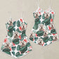 Maltese Pattern Sleeveless Romper