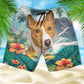 Basenji - 3D Men's Beach Short