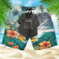 Flat-coated Retriever - 3D Men's Beach Short