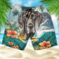 German Shorthaired Pointer - 3D Men's Beach Short