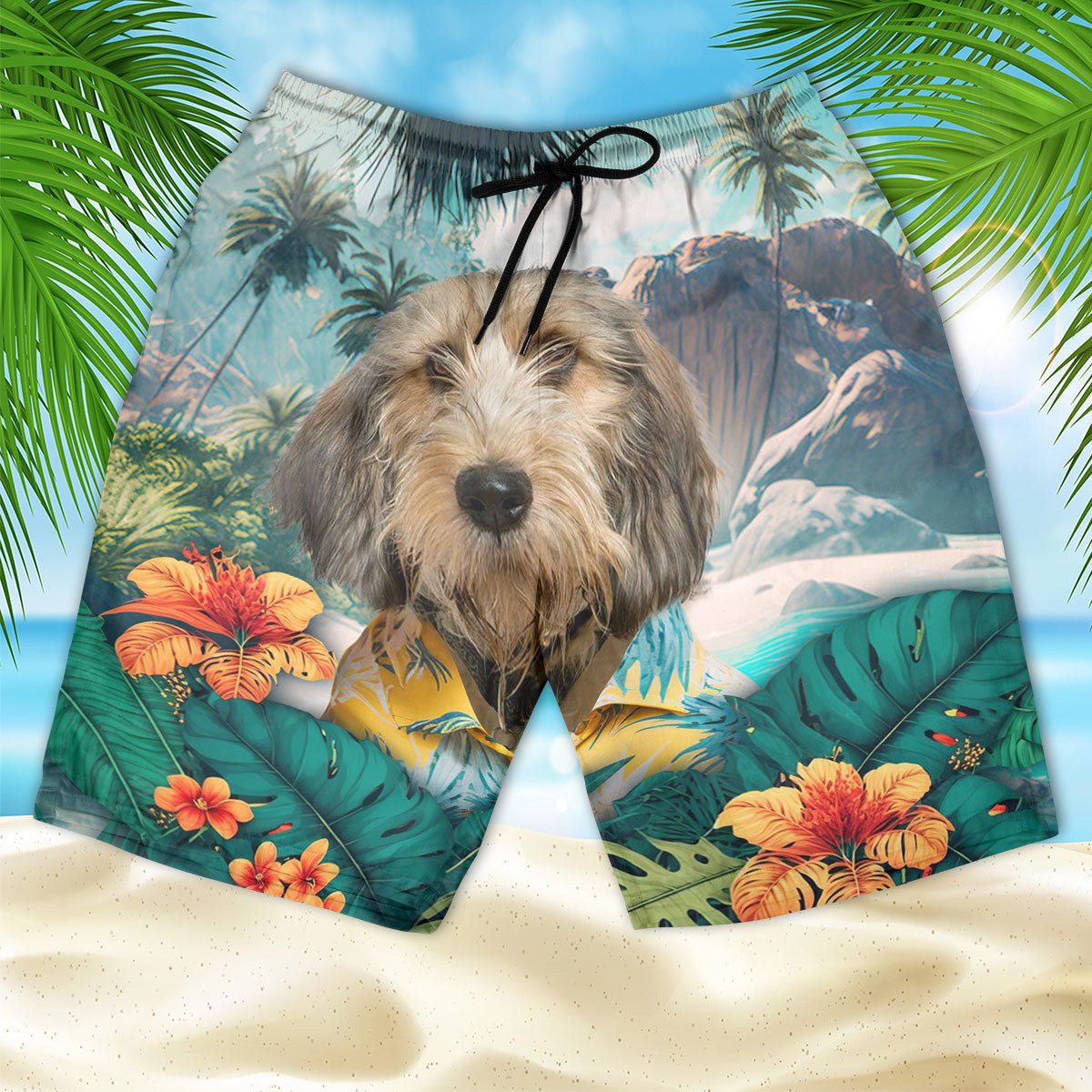 Petit Basset Griffon Vendeen - 3D Men's Beach Short