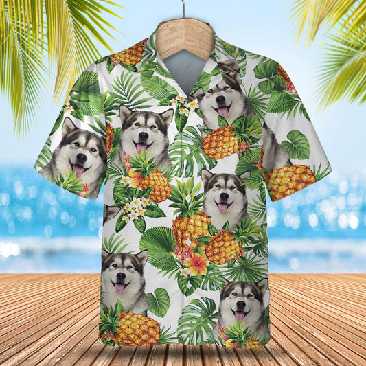 Alaskan Malamute - Tropical Pattern Hawaiian Shirt