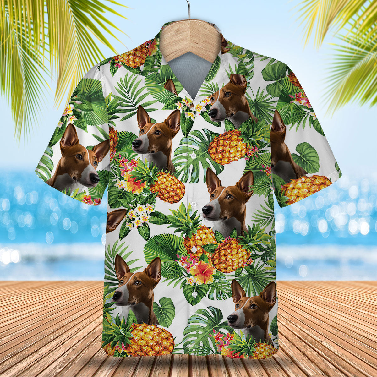 Basenji AI - Tropical Pattern Hawaiian Shirt