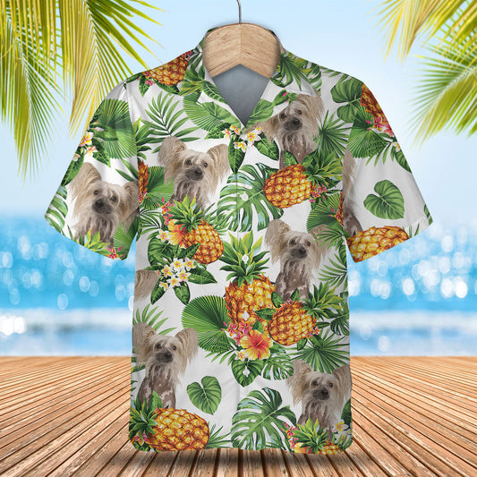 Chinese Crested - Tropical Pattern Hawaiian Shirt