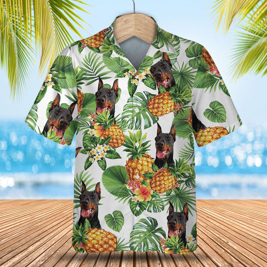 Doberman Pinscher - Tropical Pattern Hawaiian Shirt