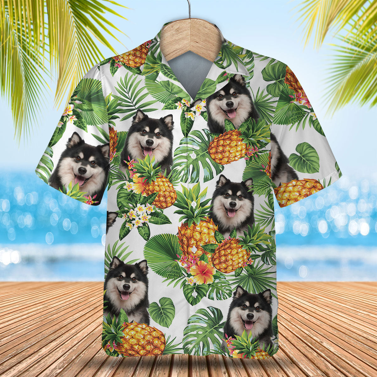 Finnish Lapphund - Tropical Pattern Hawaiian Shirt