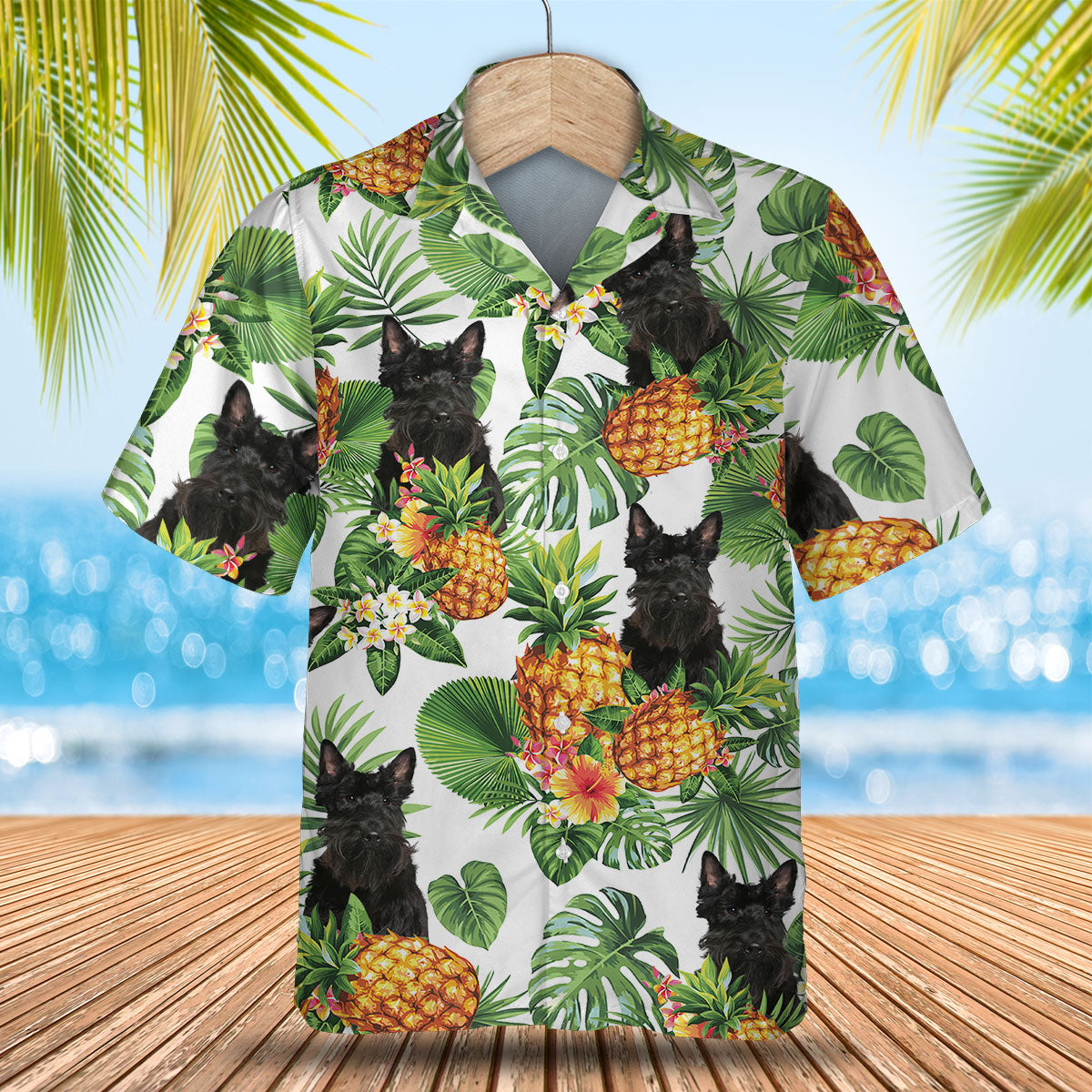 Scottish Terrier - Tropical Pattern Hawaiian Shirt