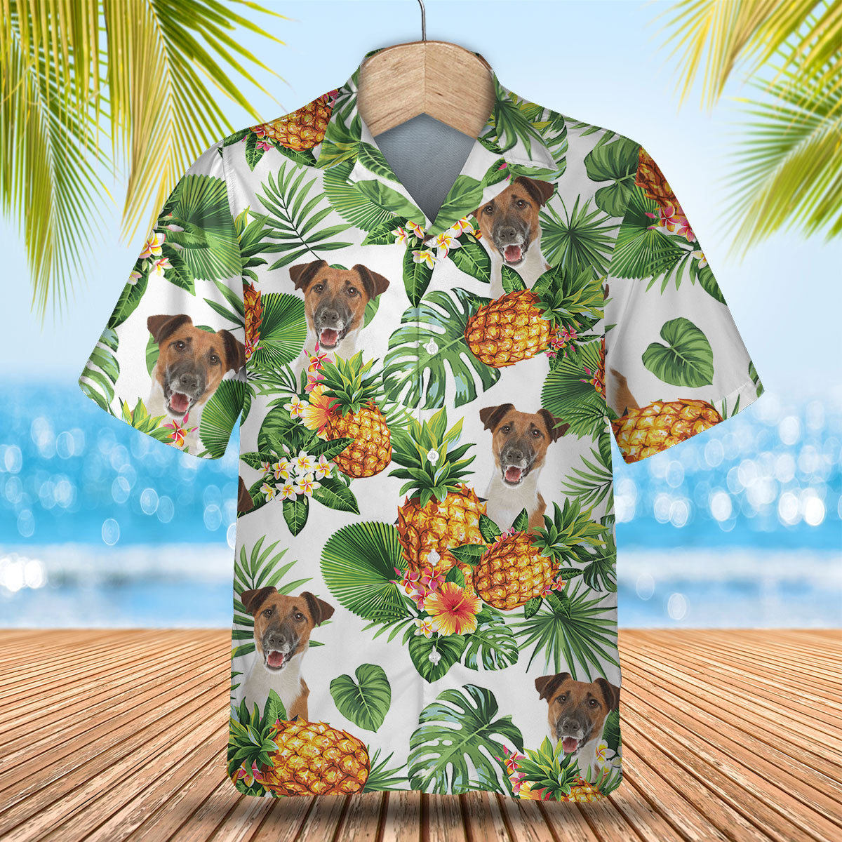 Smooth Fox Terrier - Tropical Pattern Hawaiian Shirt