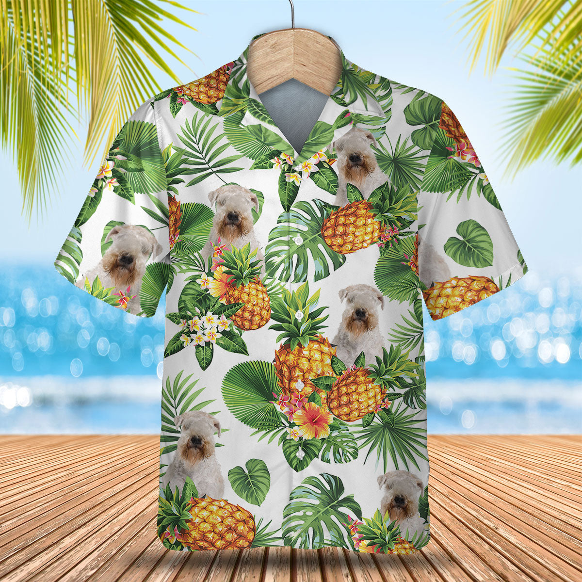 Soft-coated Wheaten Terrier - Tropical Pattern Hawaiian Shirt