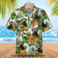 Soft-coated Wheaten Terrier AI - Tropical Pattern Hawaiian Shirt