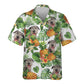 Irish Wolfhound - Tropical Pattern Hawaiian Shirt