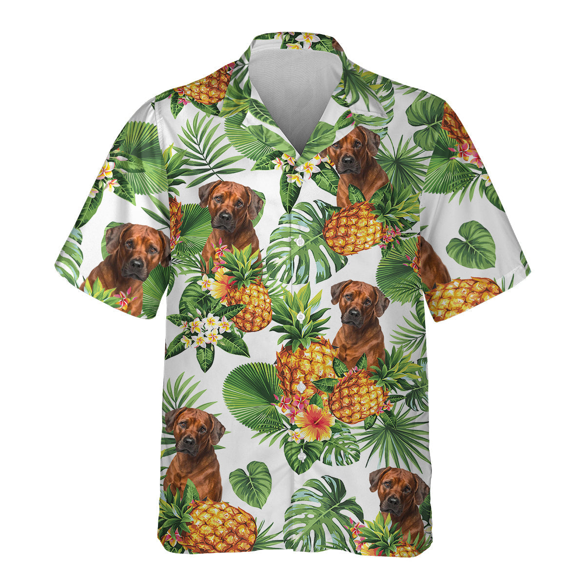 Rhodesian Ridgeback - Tropical Pattern Hawaiian Shirt