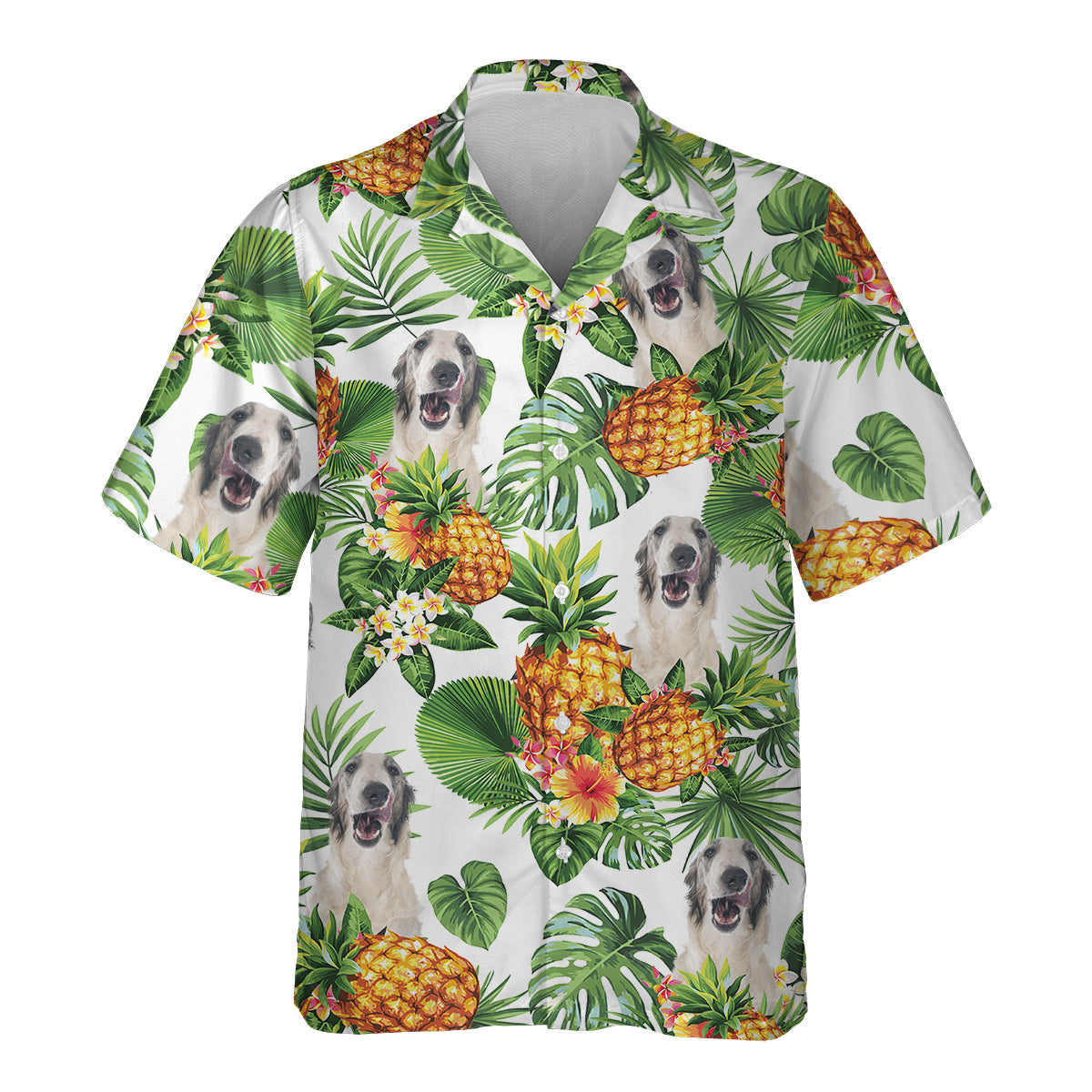 Borzoi - Tropical Pattern Hawaiian Shirt