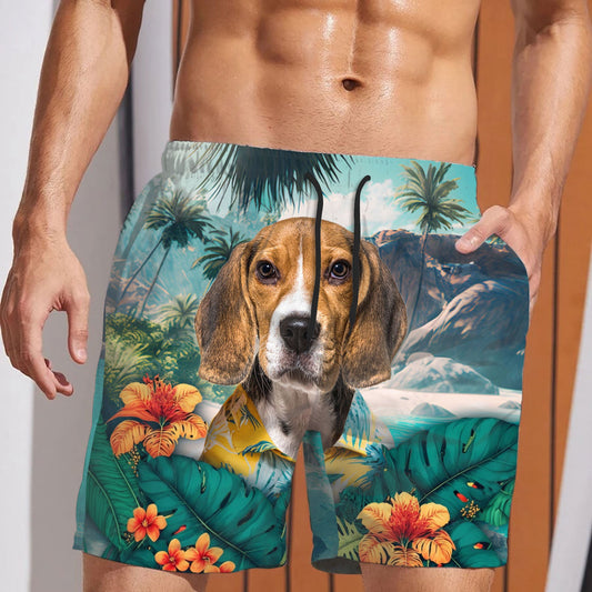 Beagle - 3D Men's Beach Short