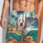 Bearded Collie - 3D Men's Beach Short