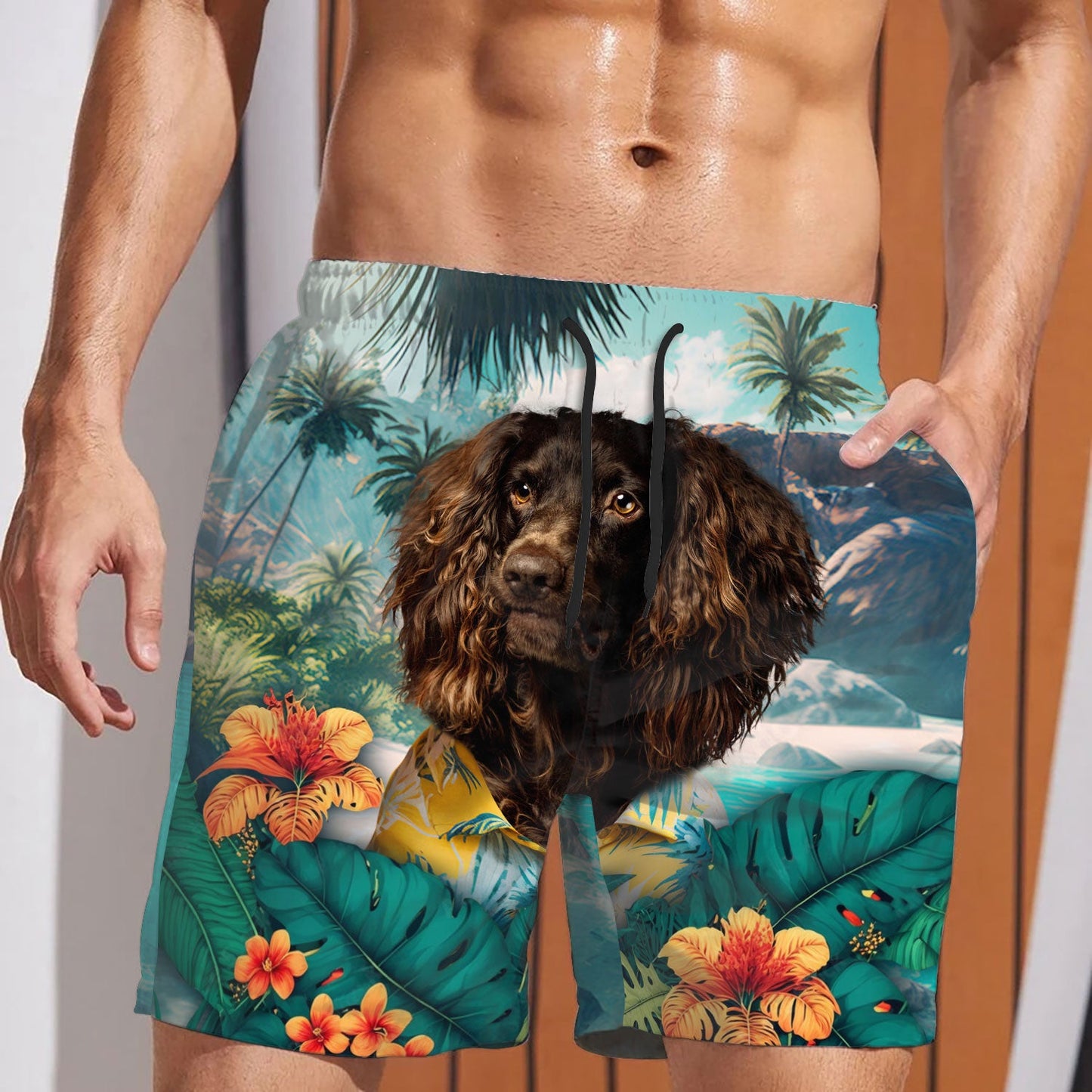 Boykin Spaniel - 3D Men's Beach Short