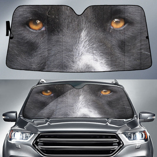 Karelian Bear Dog Eyes Car Sun Shade 94