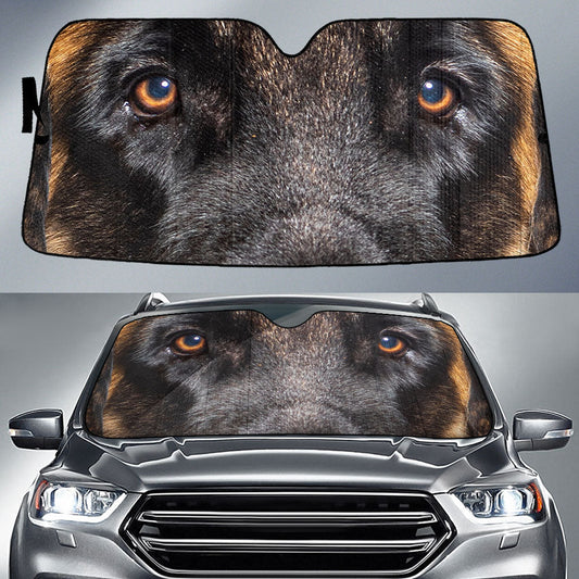 Leonberger Eyes Car Sun Shade 94