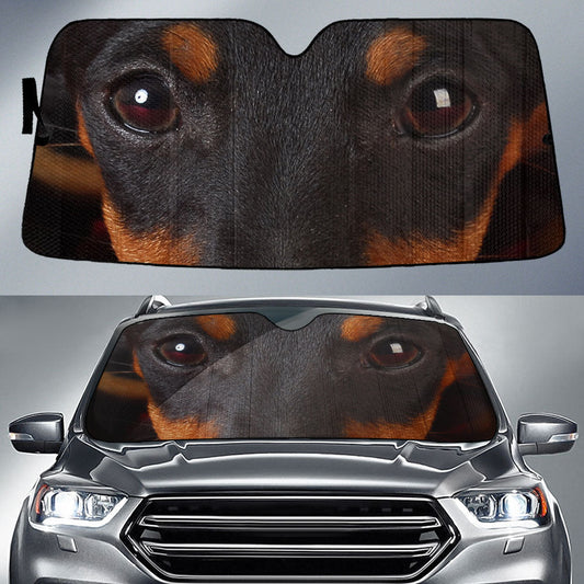 Manchester Terrier Eyes Car Sun Shade 94