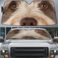 Bearded Collie Eyes Car Sun Shade 94