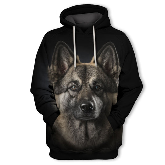 Norwegian Elkhound - Unisex 3D Graphic Hoodie