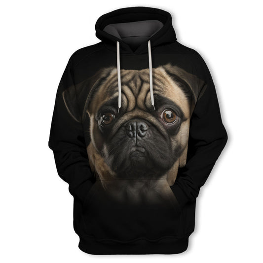 Pug 2 - Unisex 3D Graphic Hoodie